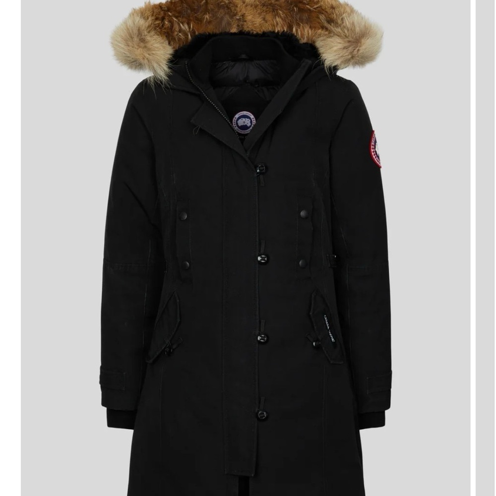 Canada Goose Kensington Black Parka with Fur Hood